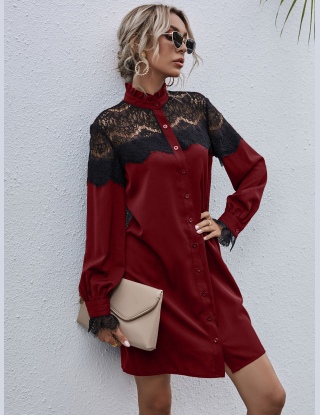 Sukienki Muszla Kolorowy Blok Elegancki
