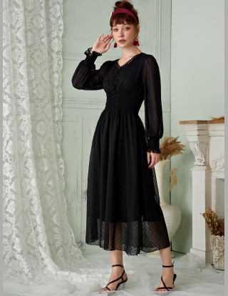 Sukienki Guziki Równy Elegancki