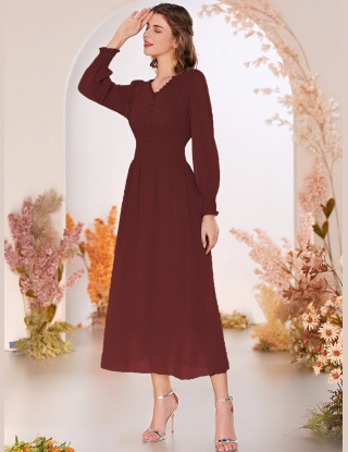 Sukienki Guziki Równy Elegancki