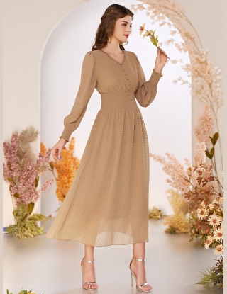 Sukienki Guziki Równy Elegancki