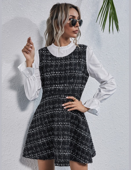Sukienki Suwak Kolorowy Blok Elegancki