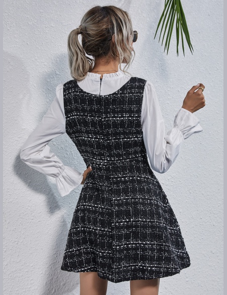 Sukienki Suwak Kolorowy Blok Elegancki