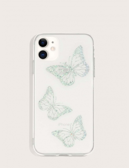 1 obudowa iPhone'a z metalowym wzorem motyla