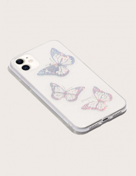 1 obudowa iPhone'a z metalowym wzorem motyla