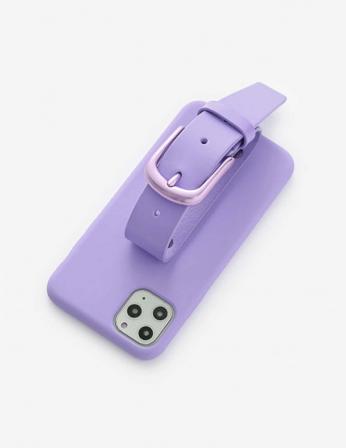 Etui na telefon z paskiem na rękę w czystym kolorze
