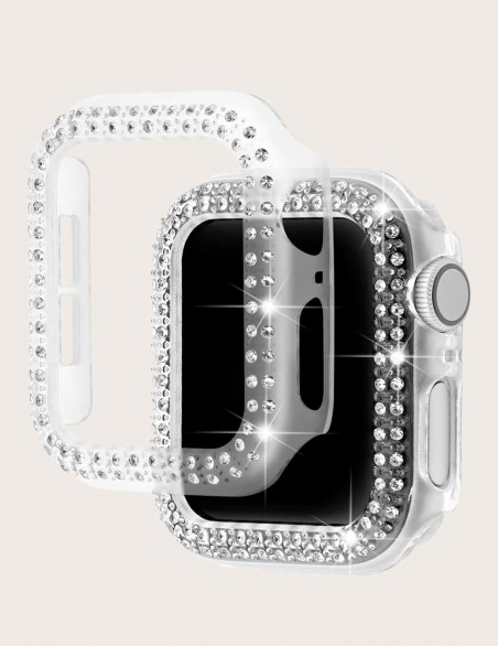 1 przezroczysta obudowa iWatch ozdobiona kryształkami