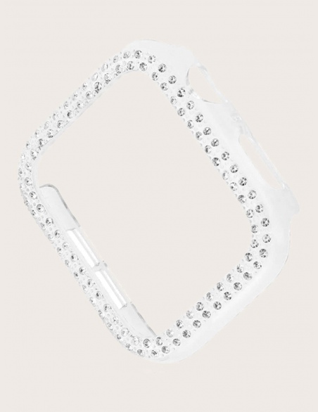 1 przezroczysta obudowa iWatch ozdobiona kryształkami
