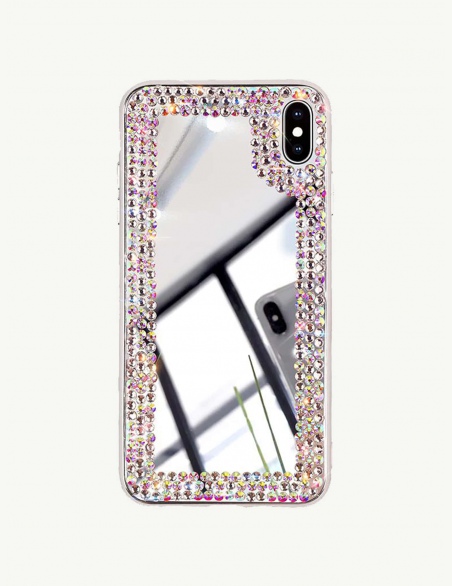 Obudowa iPhone z lustrzaną powierzchnią Rhinestone