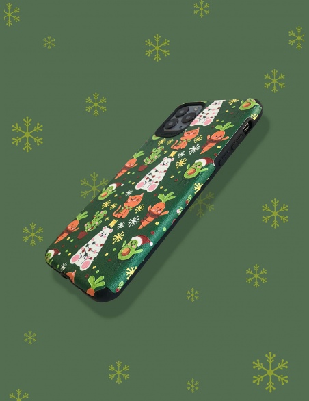 Świąteczne etui na iPhone'a z kreskówkowym wzorem