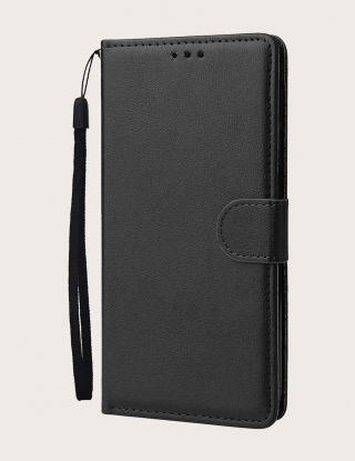 Składane etui na iPhone'a w jednolitym kolorze ze smyczą