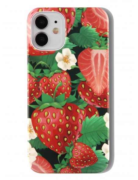 Etui na iPhone'a w truskawkowy wzór