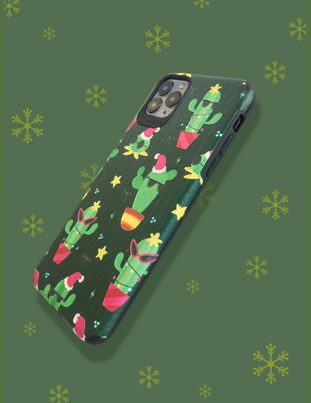 Świąteczne etui na iPhone'a z nadrukiem kaktusa