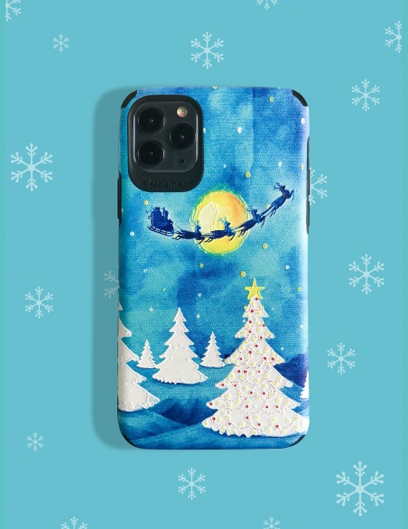 Etui na iPhone z motywem choinki