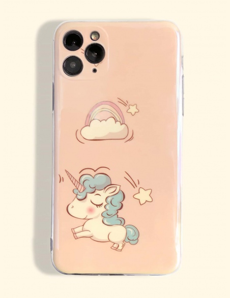 Etui na iPhone'a z kreskówkowym wzorem jednorożca