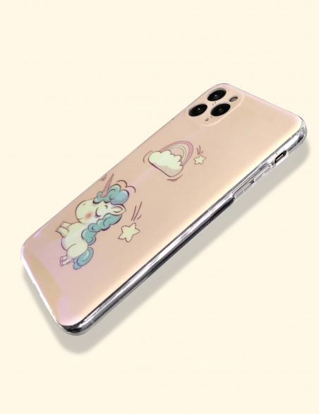 Etui na iPhone'a z kreskówkowym wzorem jednorożca