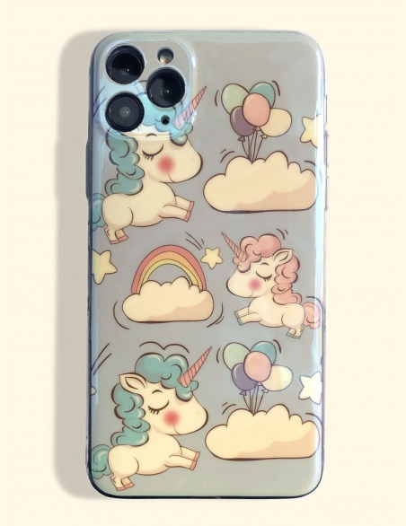 Etui na iPhone'a z kreskówkowym wzorem jednorożca