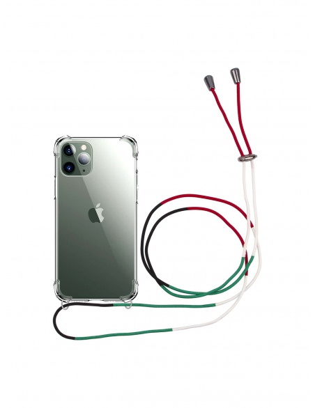 1 przezroczysta obudowa iPhone'a z 1 smyczą