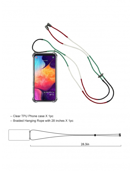 1 przezroczysta obudowa iPhone'a z 1 smyczą
