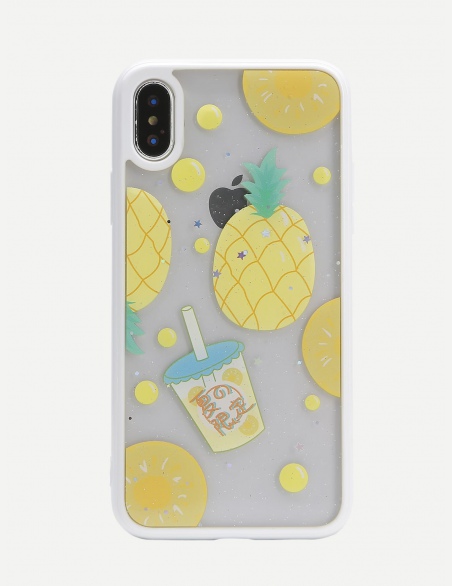 1 przezroczysta obudowa iPhone'a z nadrukiem cytrynowym