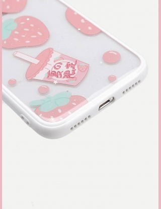 1 przezroczysta obudowa iPhone'a z nadrukiem cytrynowym