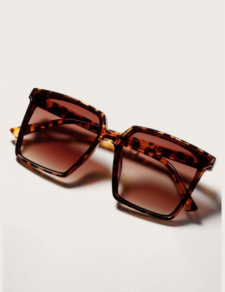 Leopard Frame Okulary przeciwsłoneczne z etui