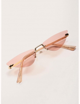 Okulary bez oprawek Cat Eye z etui