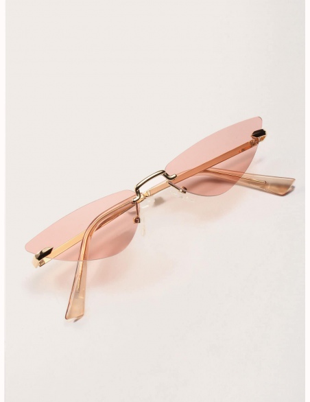 Okulary bez oprawek Cat Eye z etui