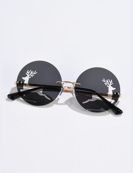 Hollow Out Christmas Deer Okulary przeciwsłoneczne
