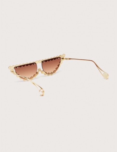 Grawerowane okulary przeciwsłoneczne Cat Eye