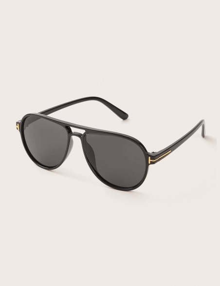Płaskie sunglazy Aviator z walizką