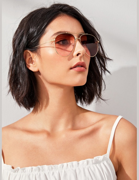 Okulary przeciwsłoneczne Aviator z metalową ramką