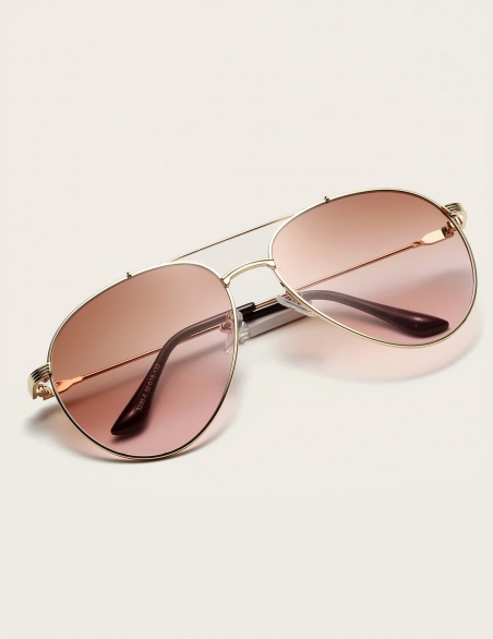 Okulary przeciwsłoneczne Aviator z metalową ramką