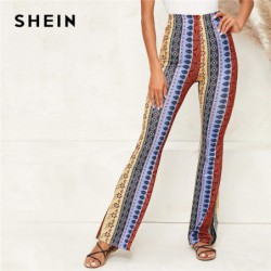 SHEIN Multicolor Flare Leg...