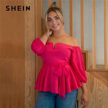SHEIN Plus rozmiar Hot Pink...