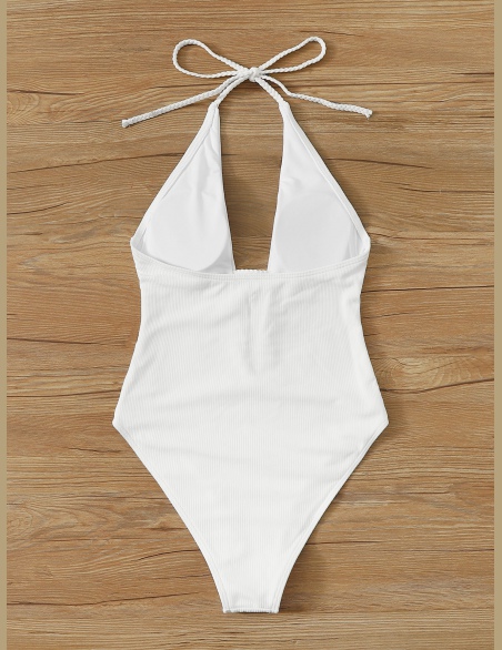 Plunge Halter One Piece Swimwear
