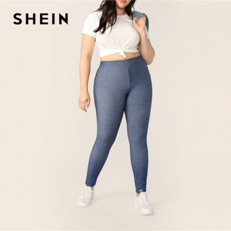 SHEIN Plus Size niebieski...