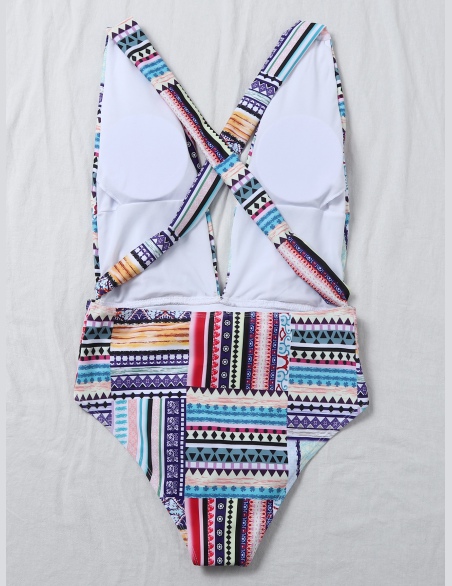 Odzież Jednoczęściowa W Kartkę Geometryczny Boho