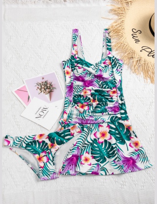Tankini Skręt Równy Elegancki