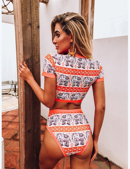 Tankini Geometryczny Sportowy