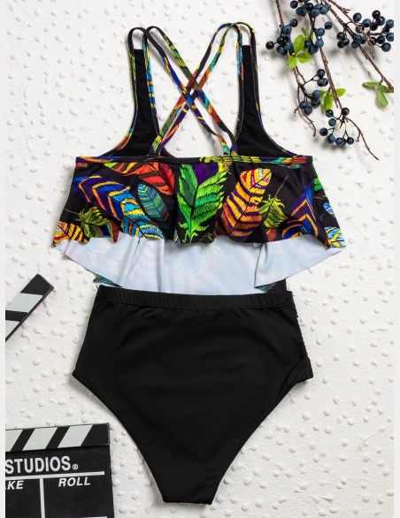 Tankini Pomarszczona Plemienny Boho