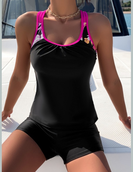 Tankini Kwiatowy Sportowy
