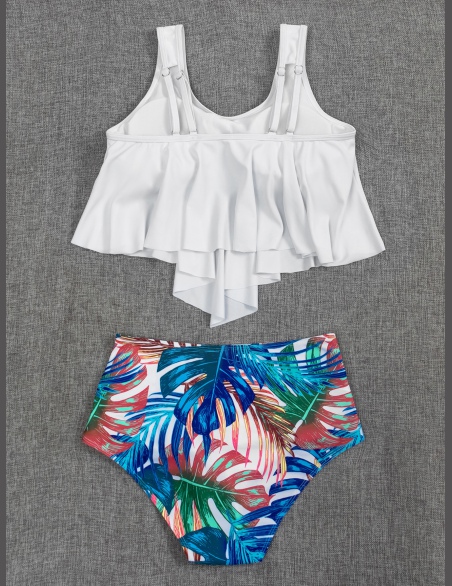 Tankini Pomarszczona Tropikalny Boho
