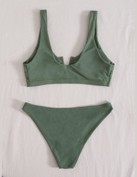 Komplety Bikini Równy Zielony Seksowne
