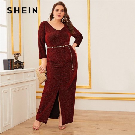 SHEIN Plus rozmiar Ruched V...