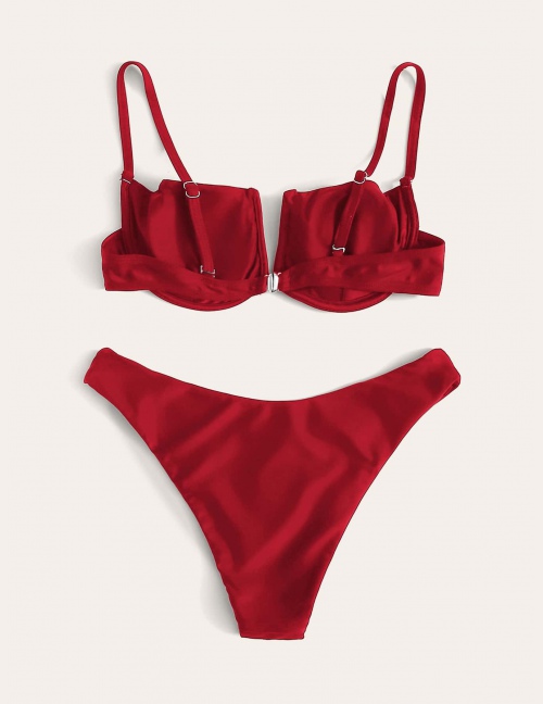 Bezczelny kostium kąpielowy typu bikini z fiszbinami