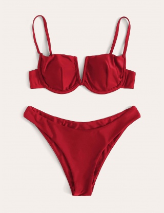 Bezczelny kostium kąpielowy typu bikini z fiszbinami
