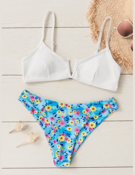 Komplety Bikini Kwiatowy Wielokolorowe Seksowne