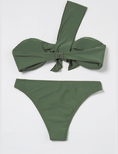 Komplety Bikini Węzeł Równy Wojskowa Zieleń Seksowne