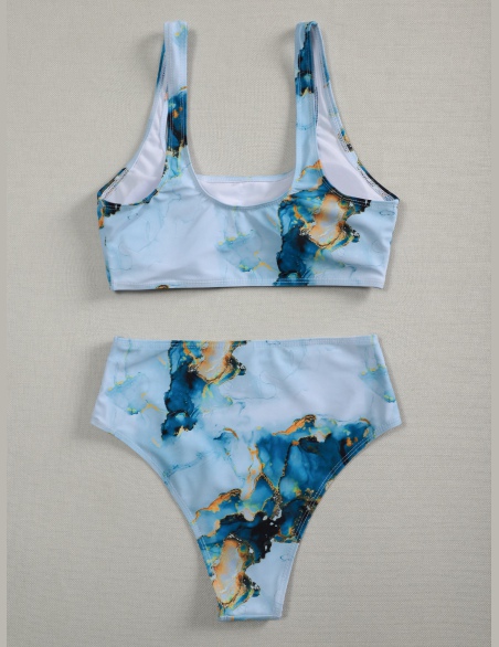 Komplety Bikini Graficzny Sportowy