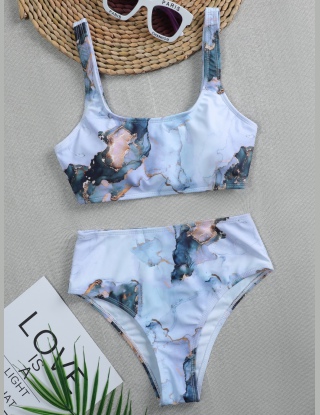 Komplety Bikini Graficzny Sportowy